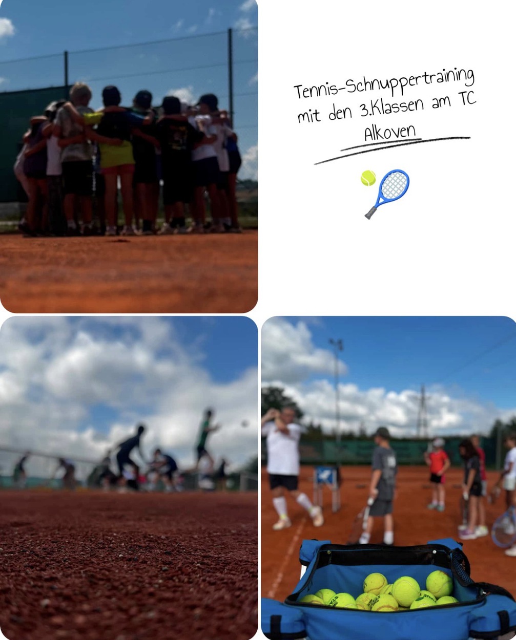 Volksschule Alkoven besucht unseren Tennisplatz