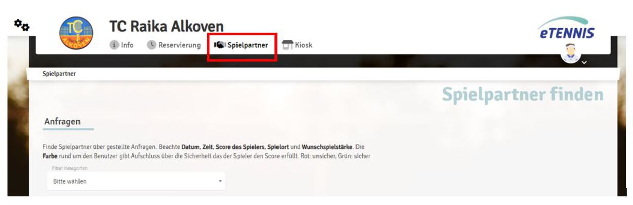 Spielpartnersuche