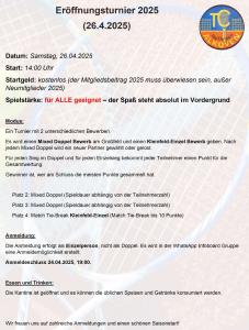 Eröffnungsturnier 2025